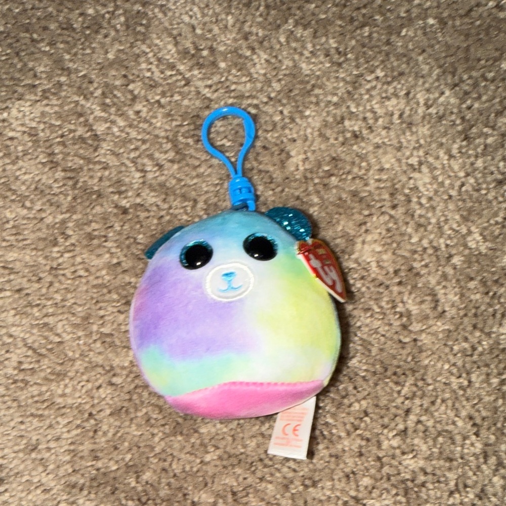 Ty Multicolor Plush Keychain Toy
